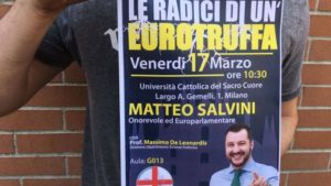 Matteo Salvini e la censura dell'università Cattolica