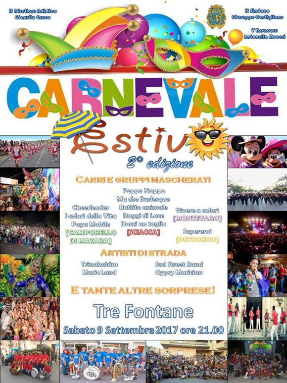 Sabato a Tre Fontane l’atteso “Carnevale Estivo”