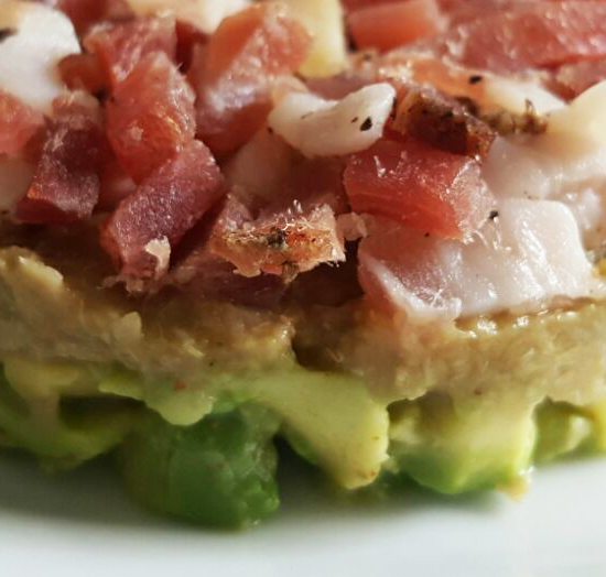 tartare di prosciutto crudo e avocado.Una delizia per il palato