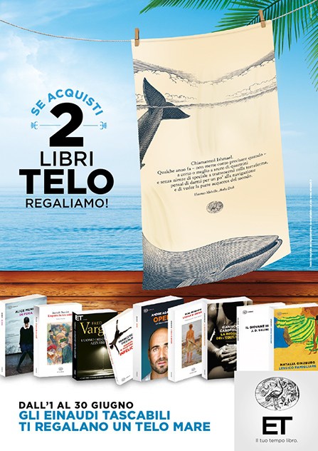 Einaudi regala un telo mare con l'acquisto di due tascabili