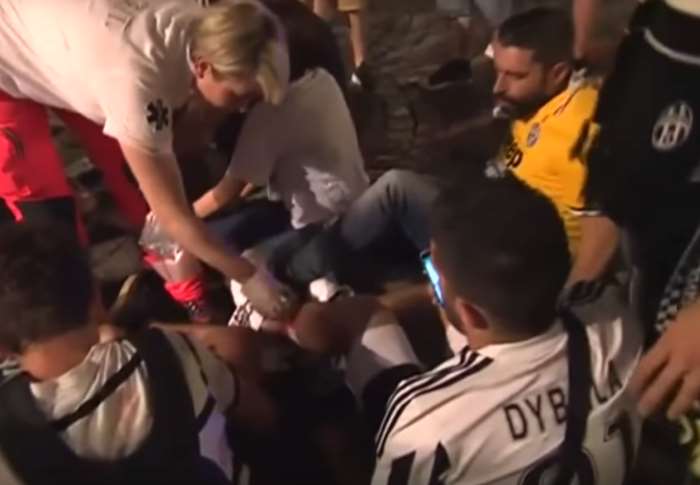 A causa di un petardo oltre 1500 feriti tra i tifosi che in piazza San Carlo assistevano alla finale di Champions League