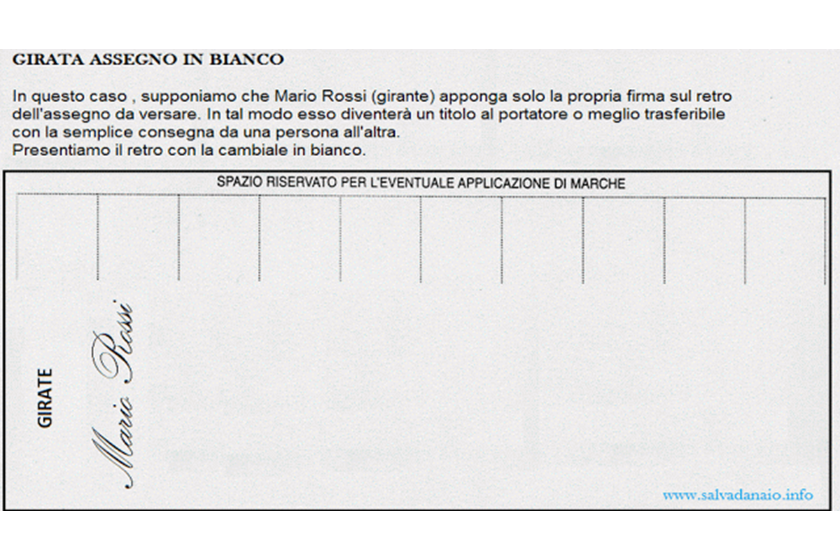 Come girare assegno bancario facilmente