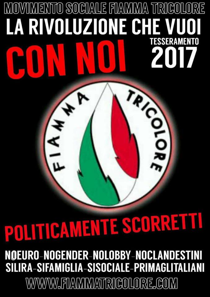 In corso il tesseramento del Movimento Sociale Fiamma Tricolore