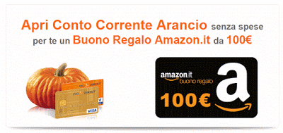 Ing Direct regala 100€ in Buoni Amazon