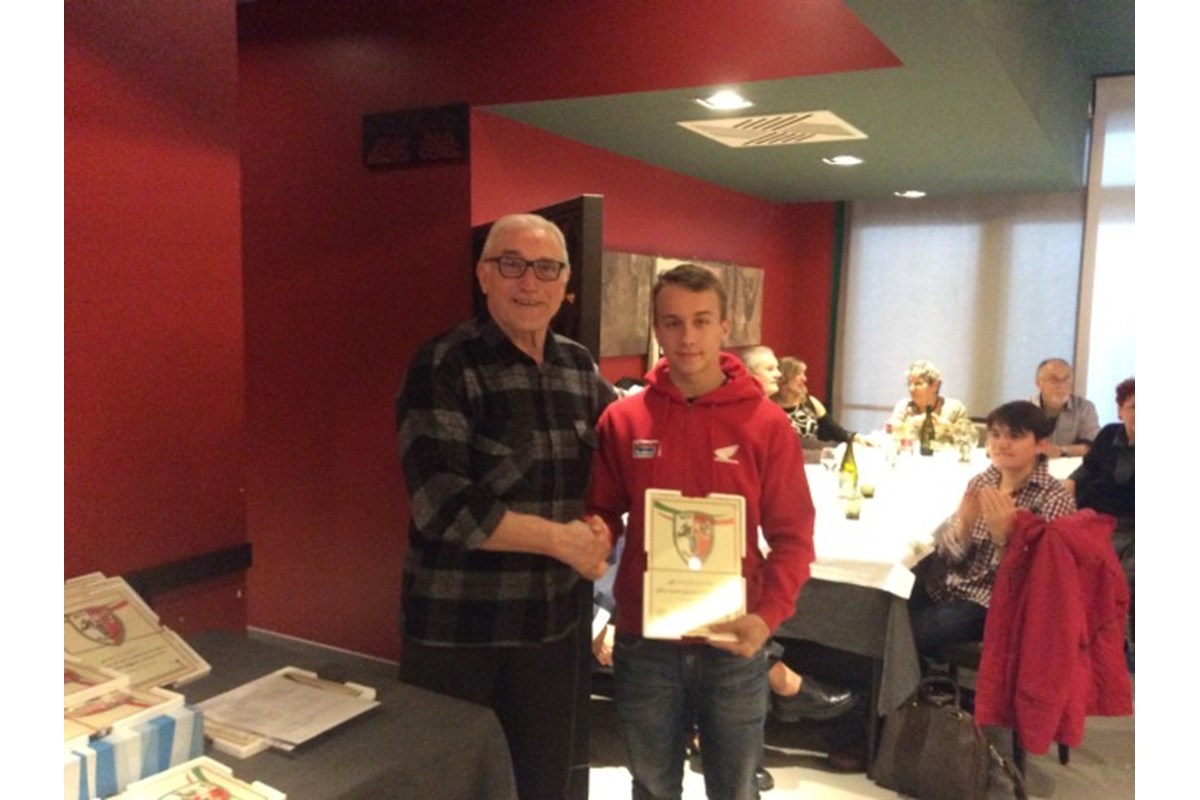 Pranzo Moto Club Reggiano febbraio 2016: premiati i piloti del Lucky Racing Team