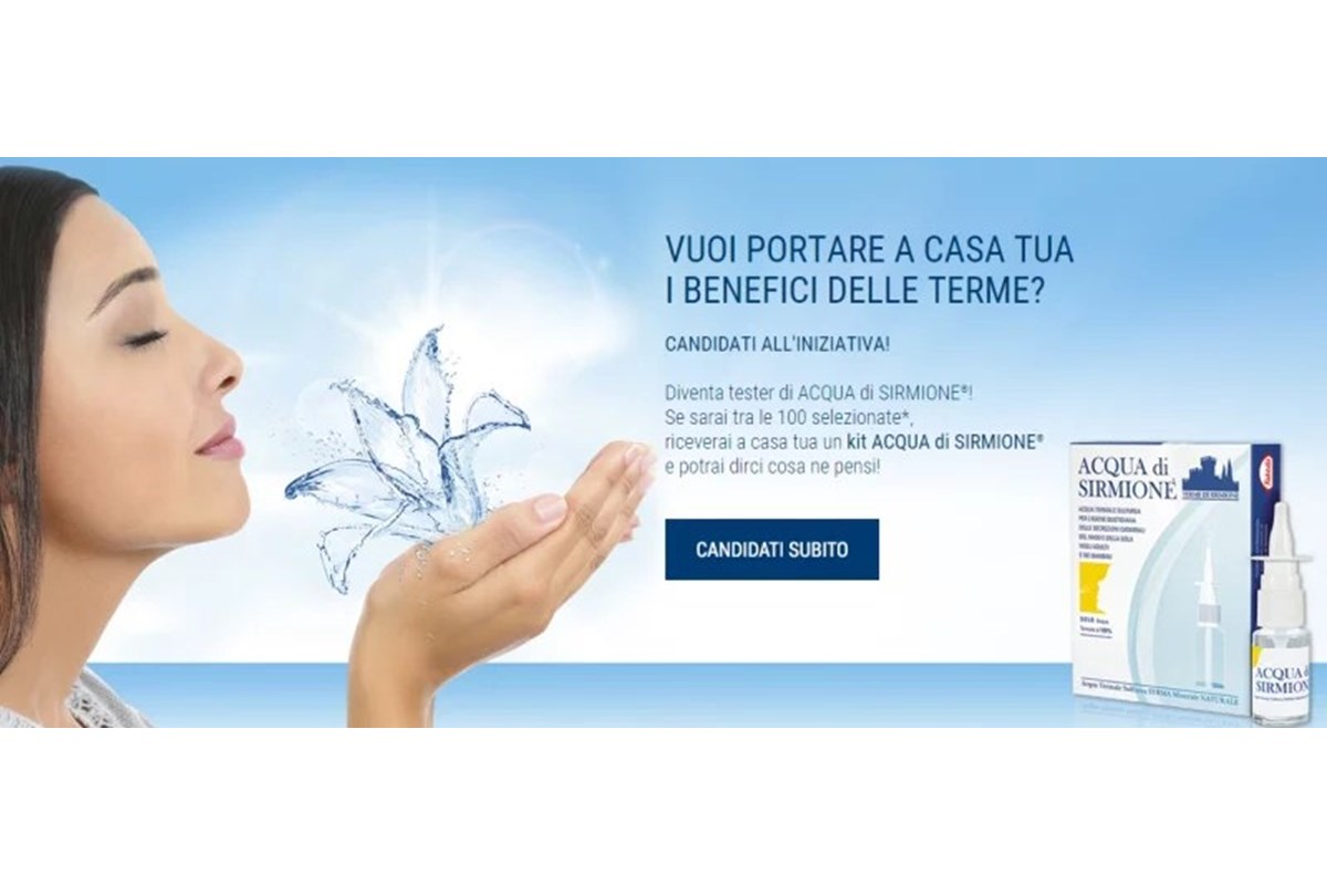 Acqua di Sirmione seleziona 200 tester per il proprio spray nasale